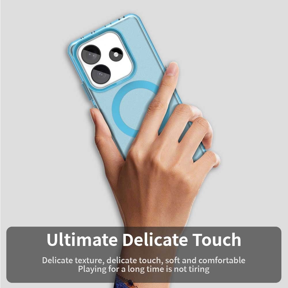 Candy zselés tok MagSafe-val a Xiaomi Redmi Note 14 5G-n - kék