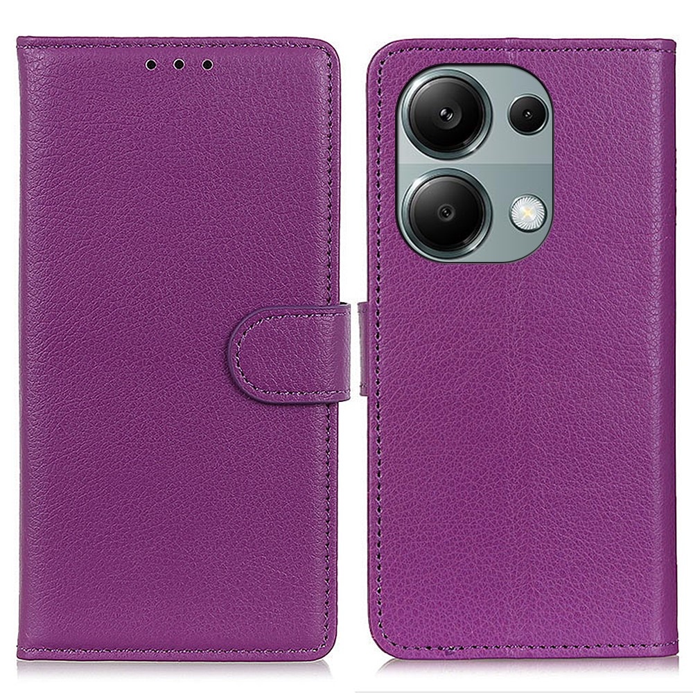 Litchie könyv tok Xiaomi Redmi Note 13 Pro 4G/Poco M6 Pro - lila