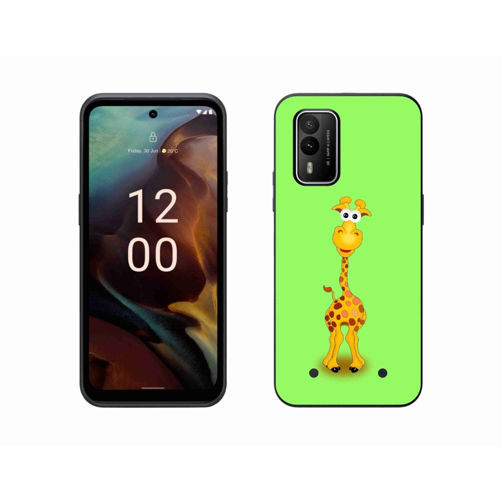 Zselés borítás mmCase a Nokia XR21 készülékhez - rajzfilm zsiráf