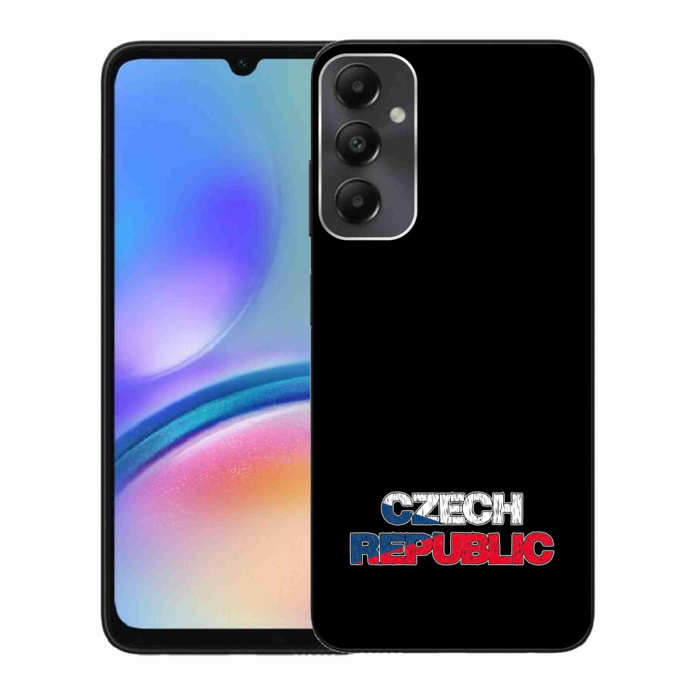 Gél védőhuzat mmCase Samsung Galaxy A05s - Csehország fekete háttérrel