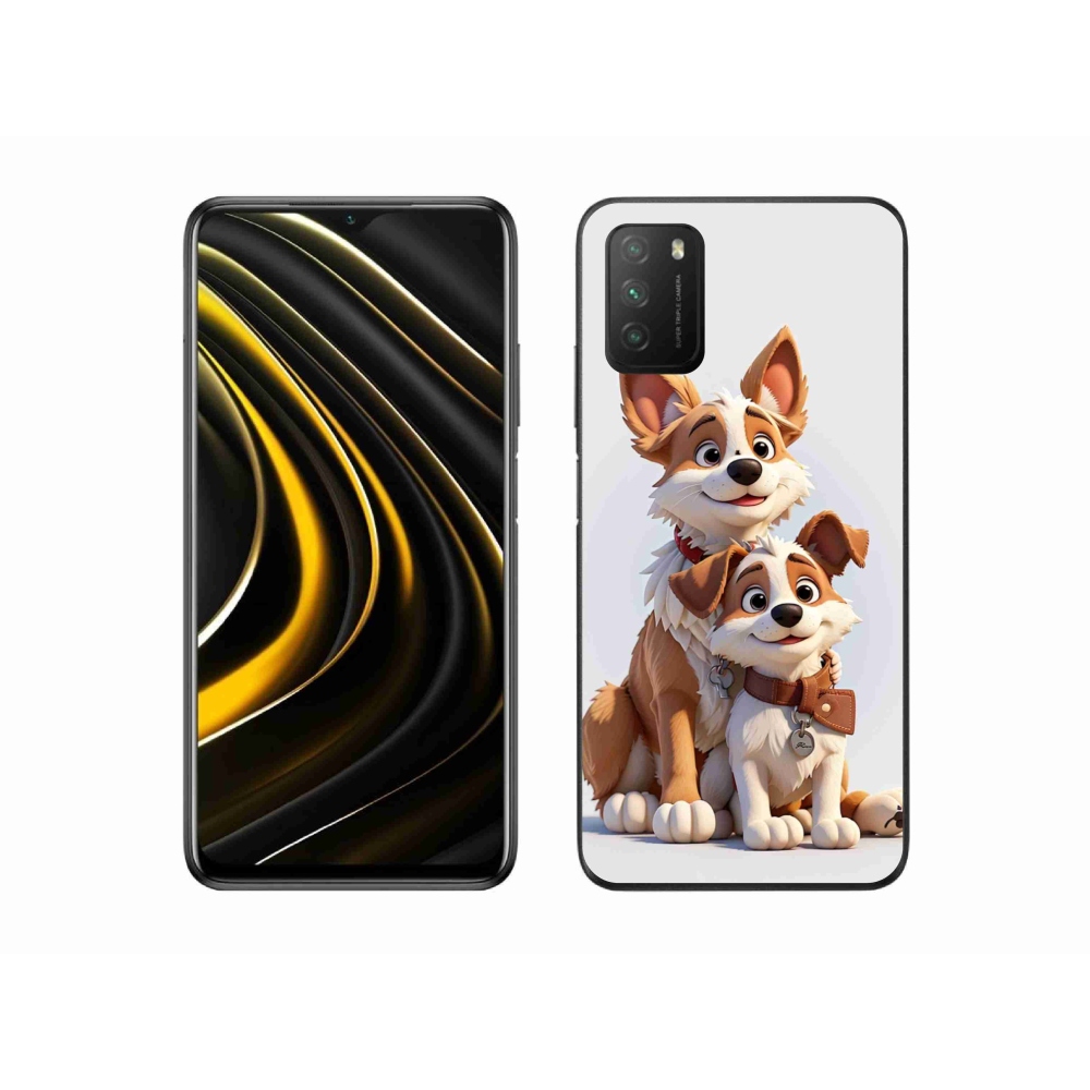 Gél borító mmCase a Xiaomi Poco M3-hoz - rajzoló kutyák