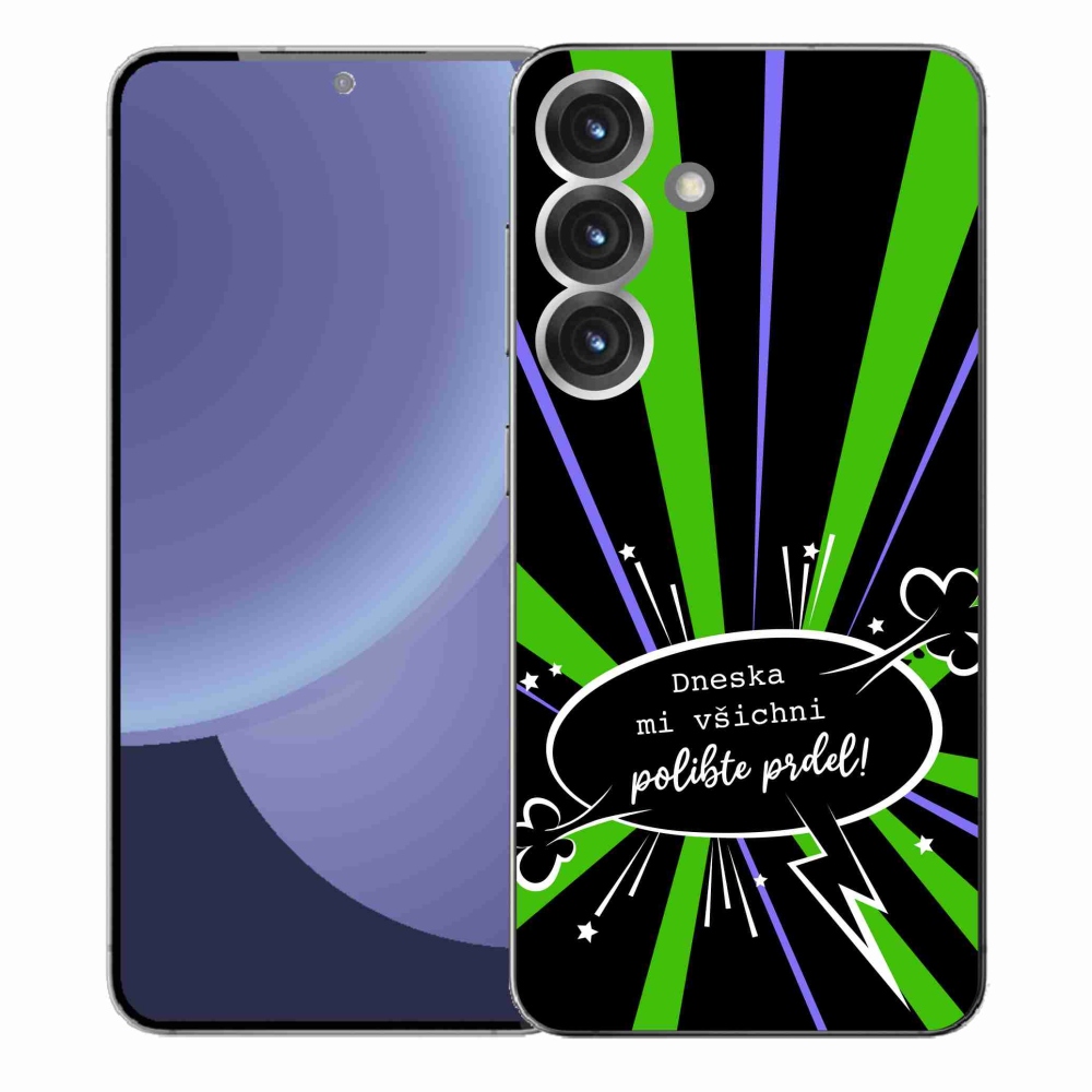 Gél borító mmCase Samsung Galaxy S25+ készülékhez - vicces szöveg 15 fekete háttér