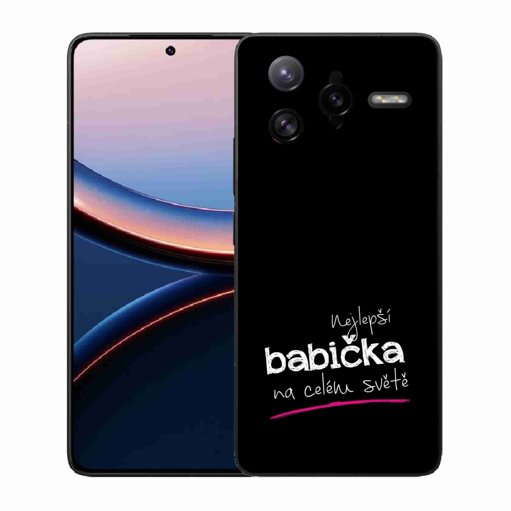 Gél borító mmCase a Xiaomi Poco F7 Ultra - a legjobb nagymama 4 fekete háttérrel