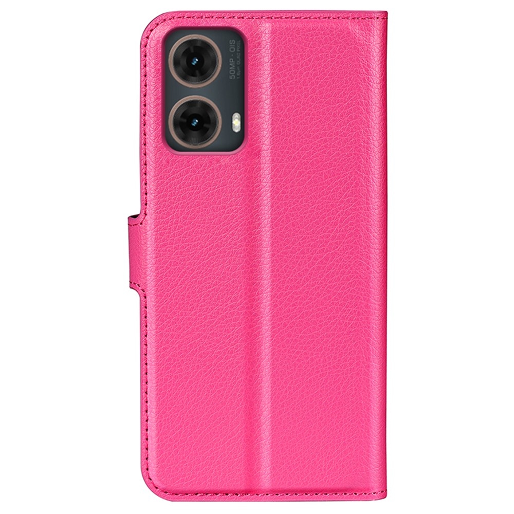 Litchi könyv tok Motorola Moto G85 5G - rózsa