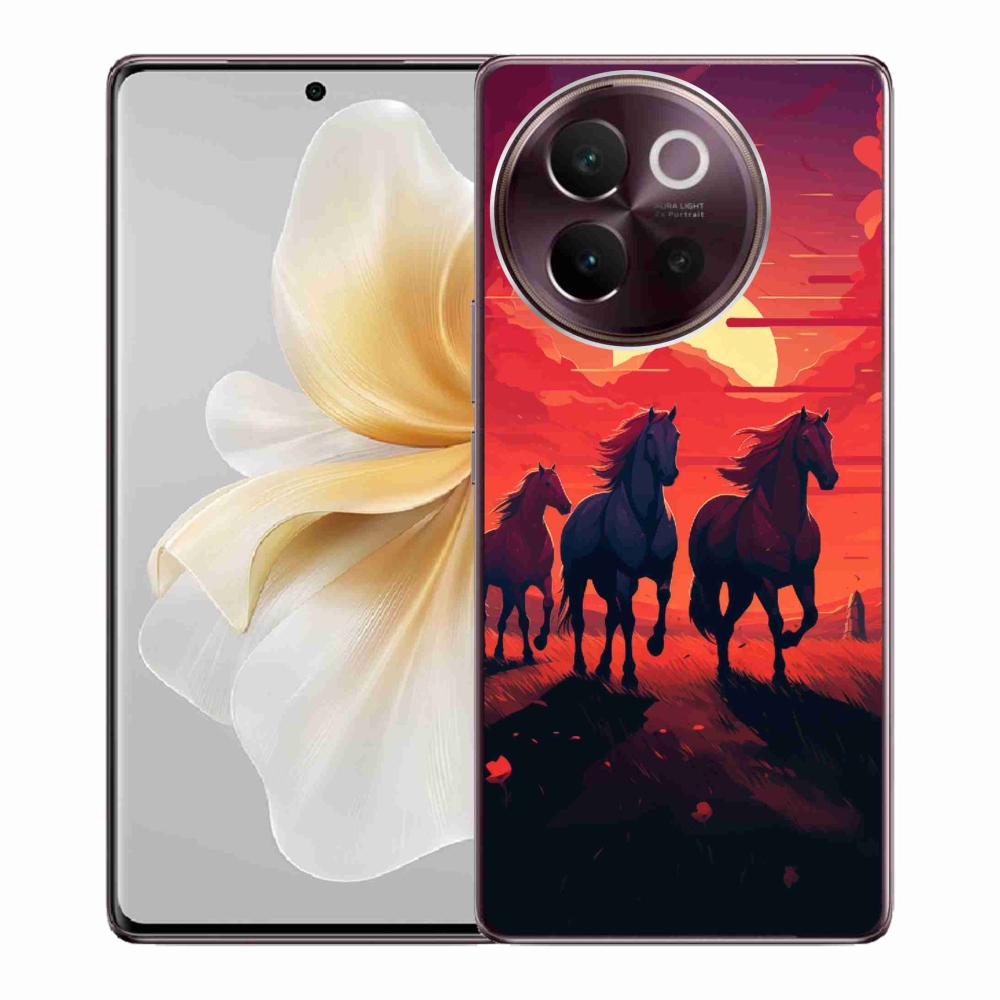 Gélburkolat mmCase a Vivo V40 Lite 5G-n - lovak és naplemente
