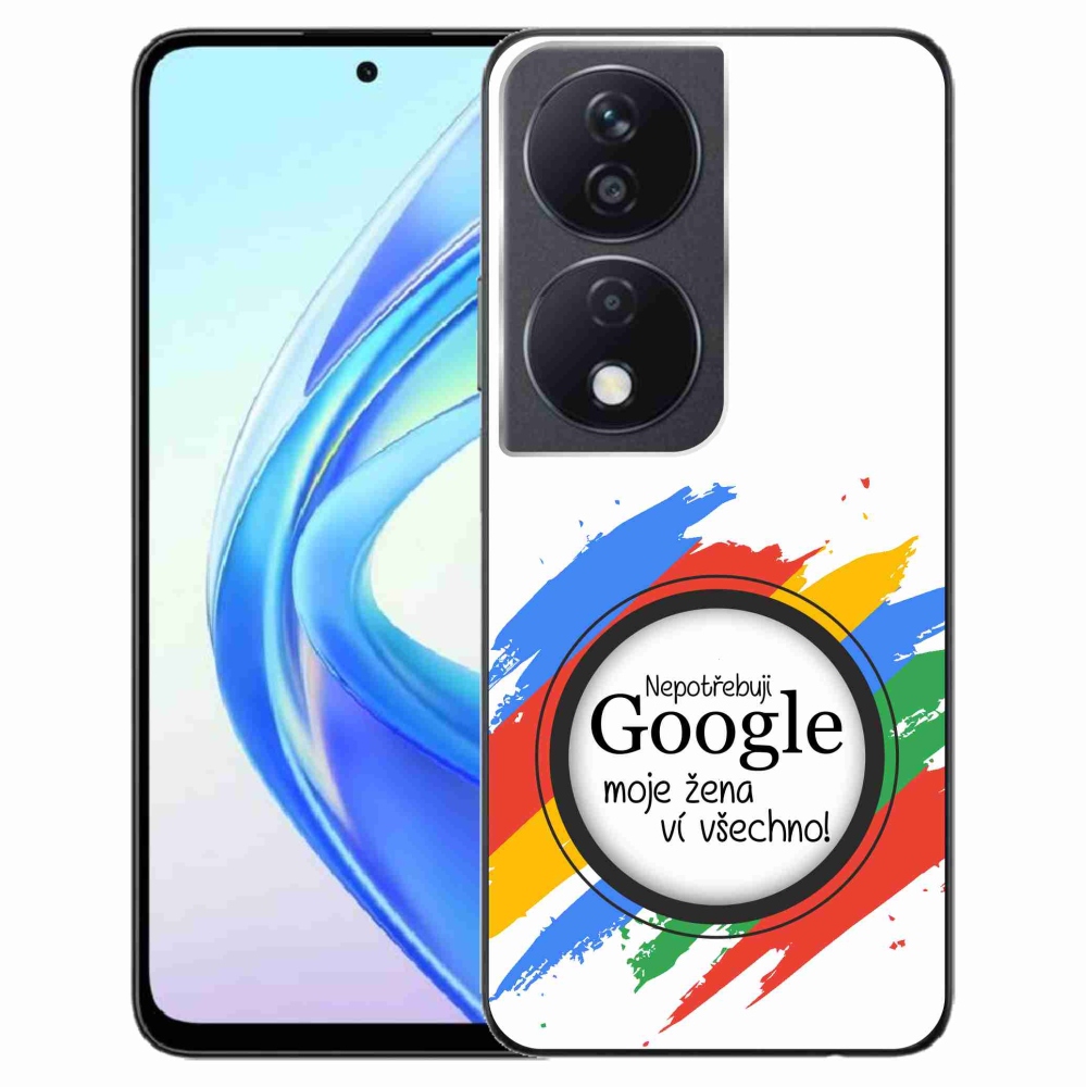 Gél borító mmCase a Honor X7b/Honor 90 Smart - a nő mindent tud fehér háttérrel