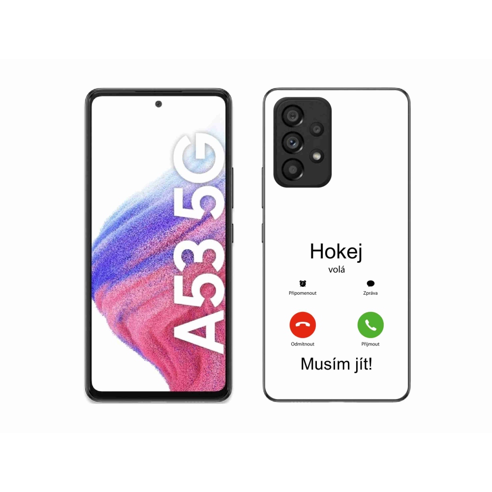 Gél borító mmCase Samsung Galaxy A53 5G - hoki hívások fehér háttérrel