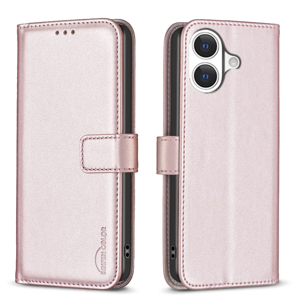 BNF könyvtáska iPhone 17 készülékhez - rózsaarany