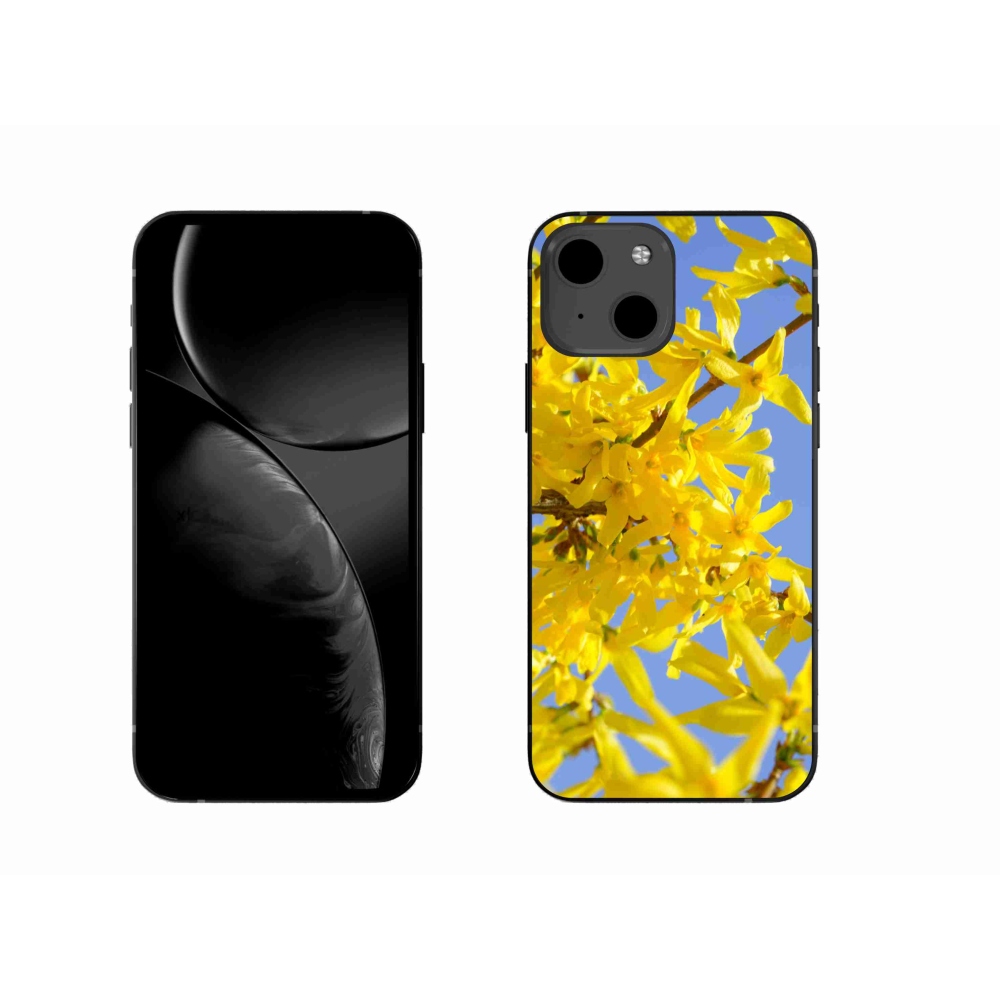 Gél borítás mmCase iPhone 13 készülékhez - sárga virágok
