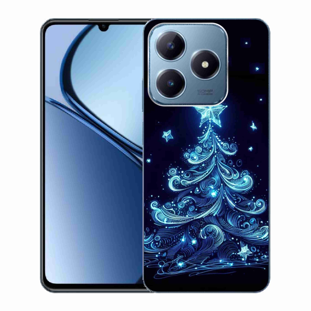 Gél borítás mmCase a Realme C63 készülékhez - neon karácsonyfa 4