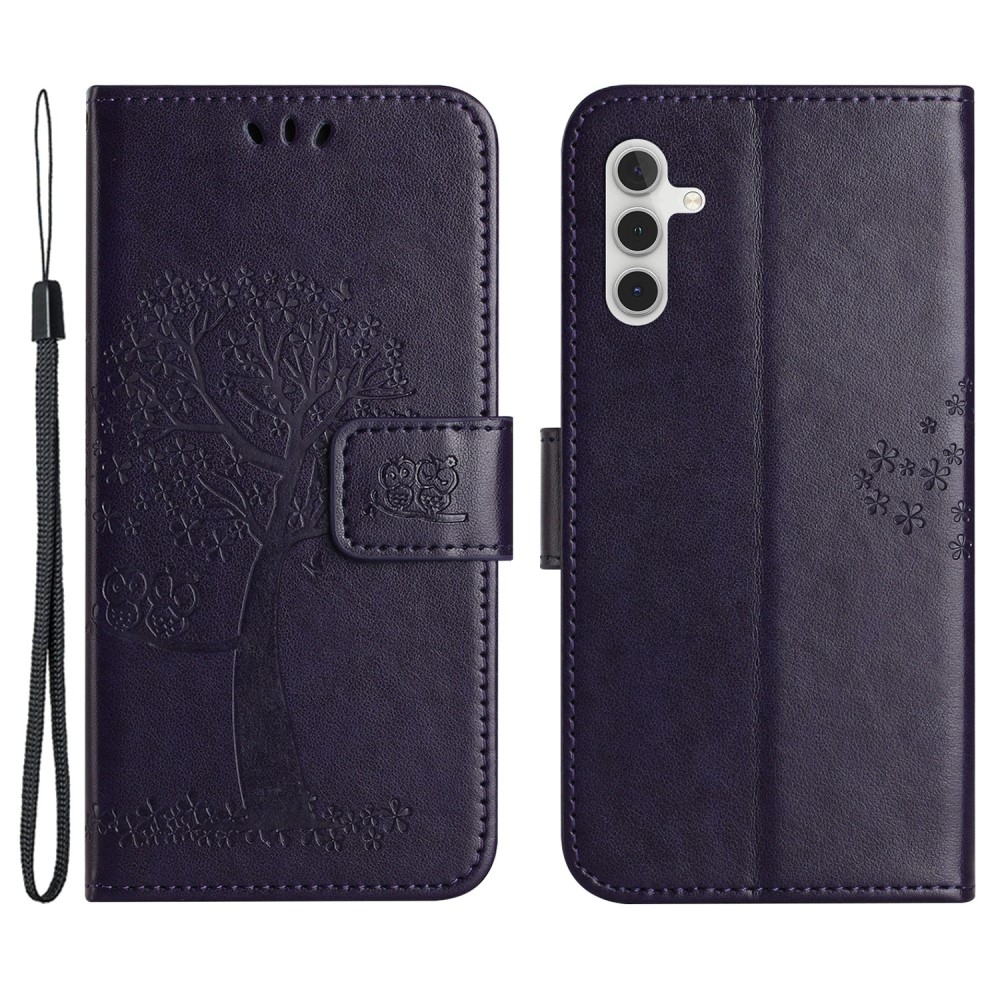 Fa könyv tok Samsung Galaxy S24+/S25+ készülékhez - sötétlila