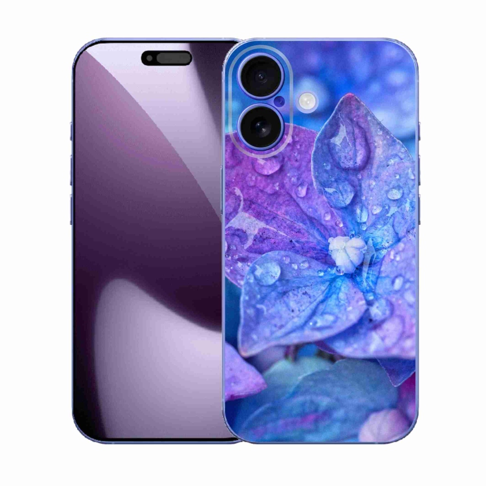 Gél védőhuzat mmCase iPhone 17 készülékhez - lila virág
