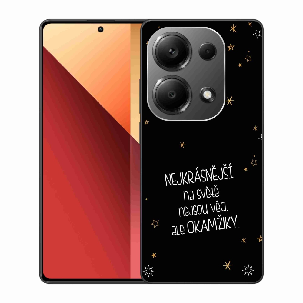 Gél borítás mmCase a Xiaomi Redmi Note 13 Pro 4G/Poco M6 Pro - idézet 4 fekete háttérrel