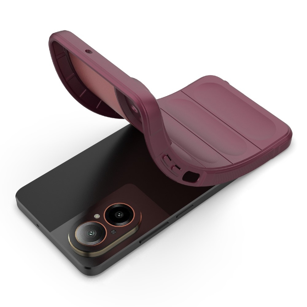 Rugg tartós zselés mobiltelefon borítás Realme C67 - bordó
