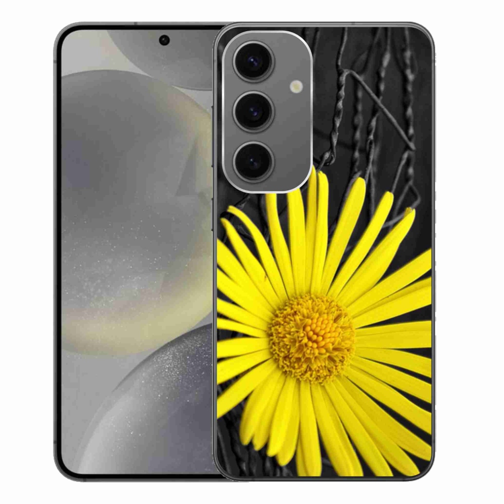Gél védőhuzat mmCase Samsung Galaxy S24+ készülékhez - sárga virág
