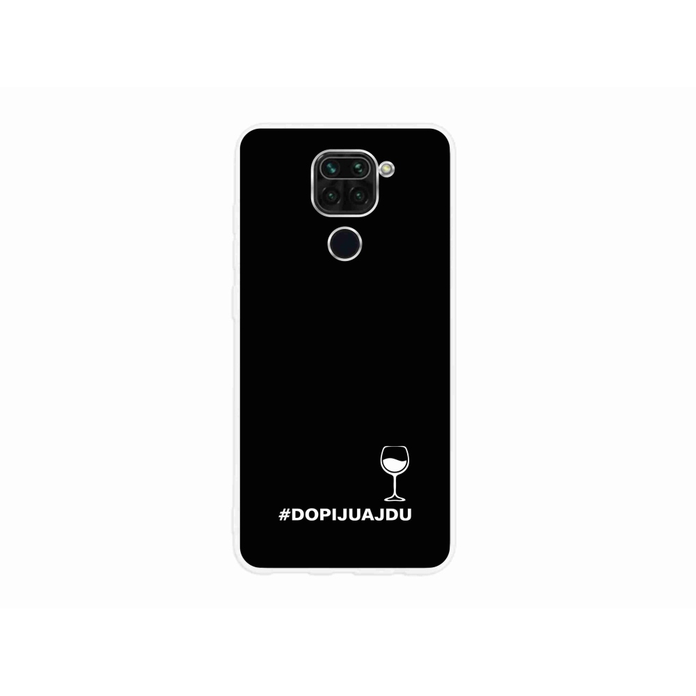 Gél borítás mmCase a Xiaomi Redmi Note 9-hez - bor motívum fekete háttérrel
