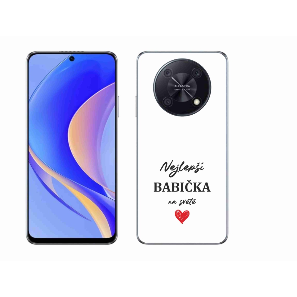Gél borító mmCase a Huawei Nova Y90 - a legjobb nagymama 1 fehér háttérrel