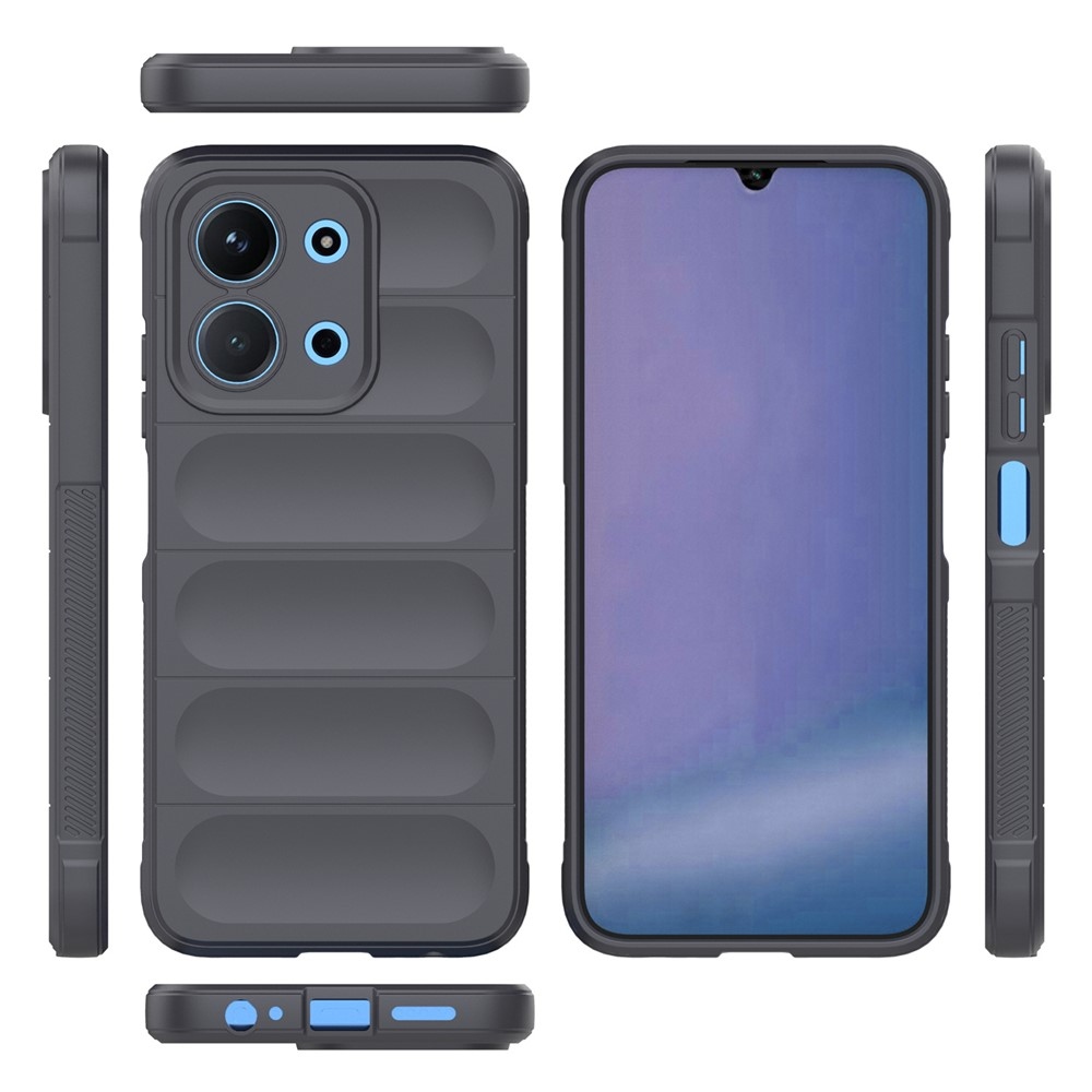 Rugg tartós zselés tok Xiaomi Redmi 15C 4G (171mm)/Poco C85 4G (171mm) - sötétszürke színben