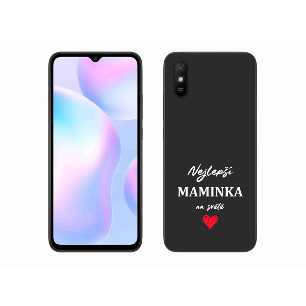 Gél borító mmCase a Xiaomi Redmi 9AT - legjobb anya 1 fekete háttérrel