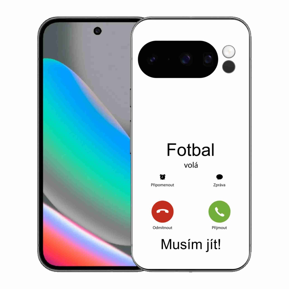 Gél borítás mmCase a Google Pixel 10 Pro - futballhívások fehér háttérrel