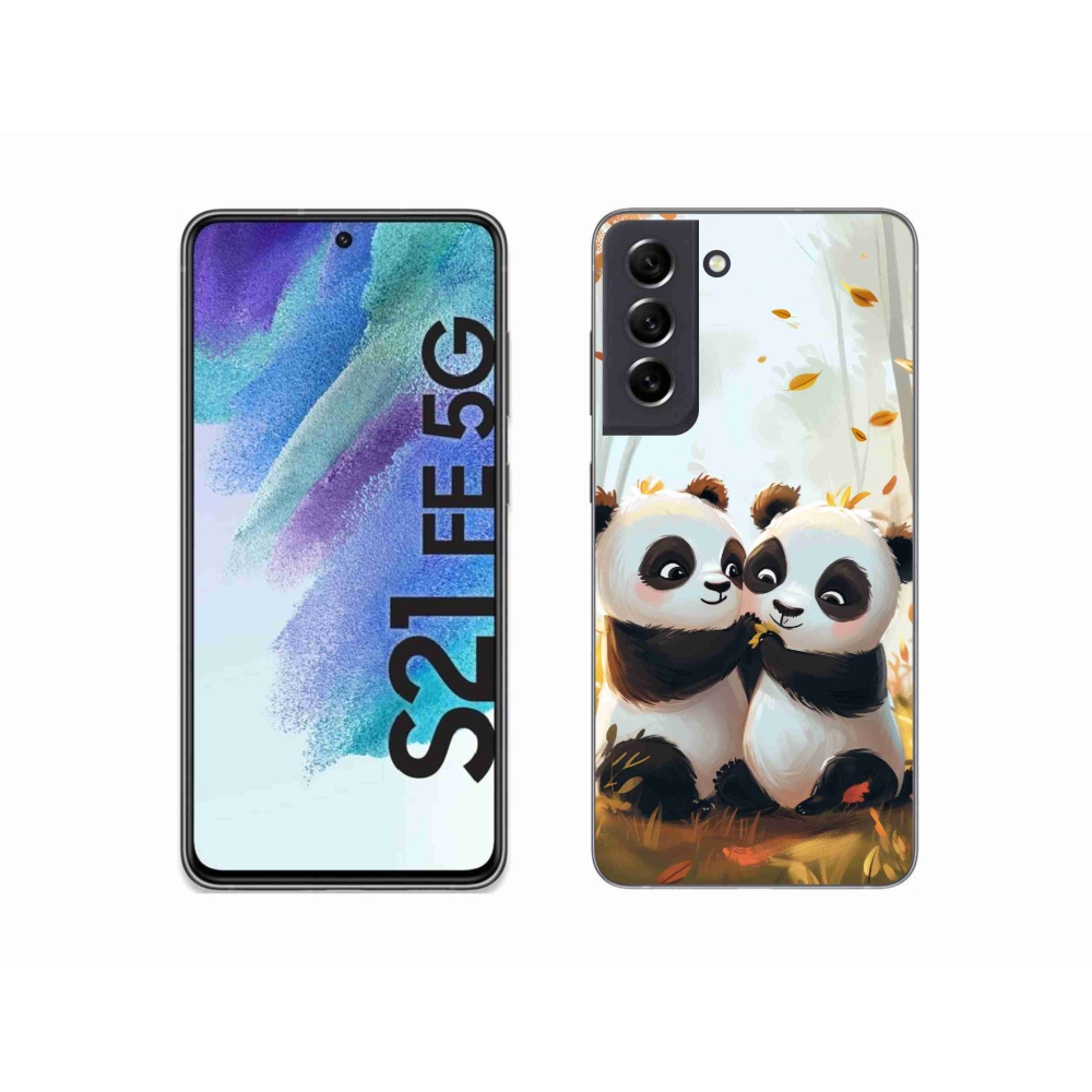 Zselés borítás mmCase Samsung Galaxy S21 FE 5G - pandák