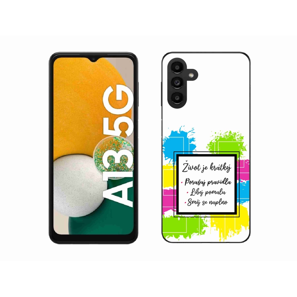 Gél borító mmCase Samsung Galaxy A13 5G - idézet 5 fehér háttér