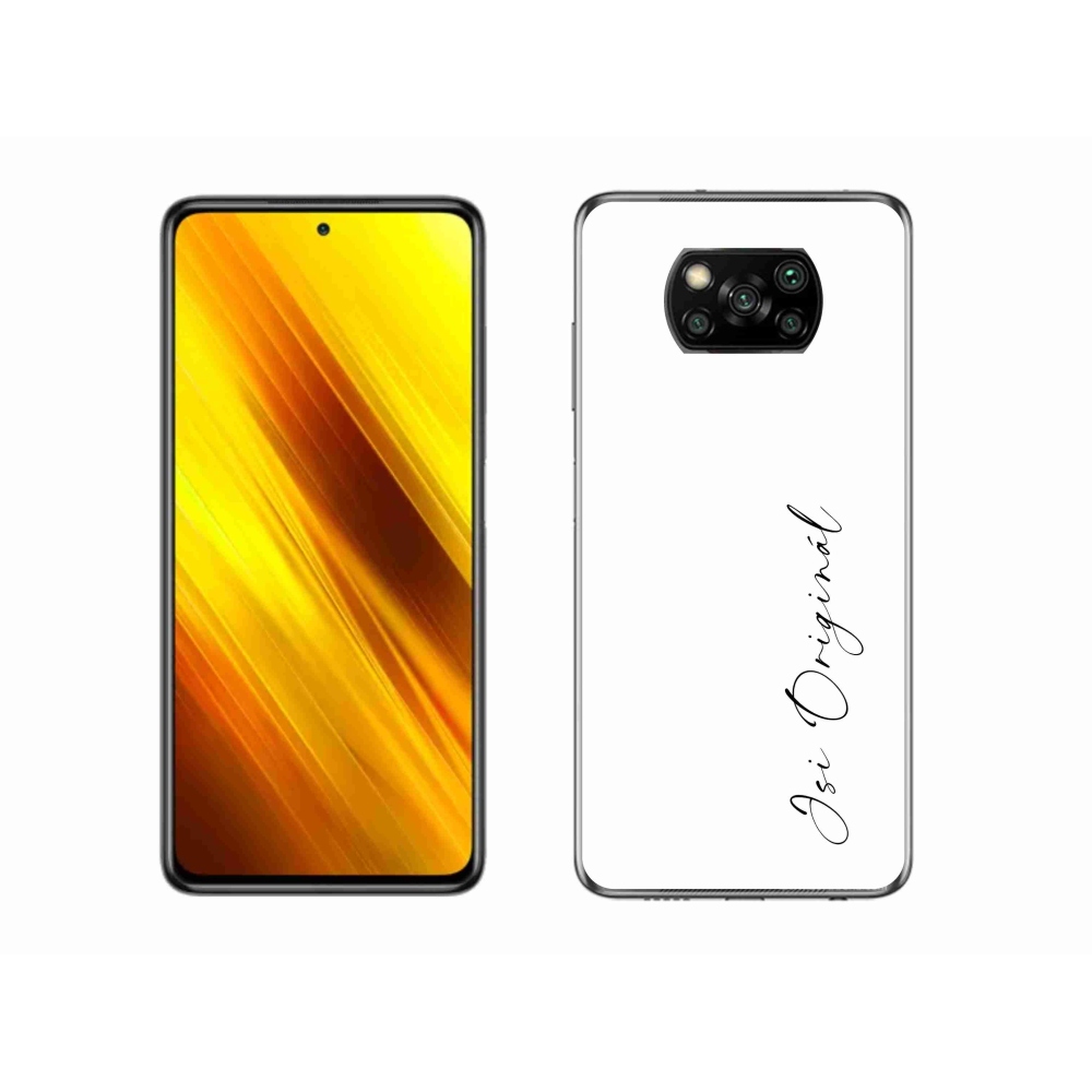 Gél borító mmCase a Xiaomi Poco X3 Pro számára - te vagy az eredeti fehér háttér