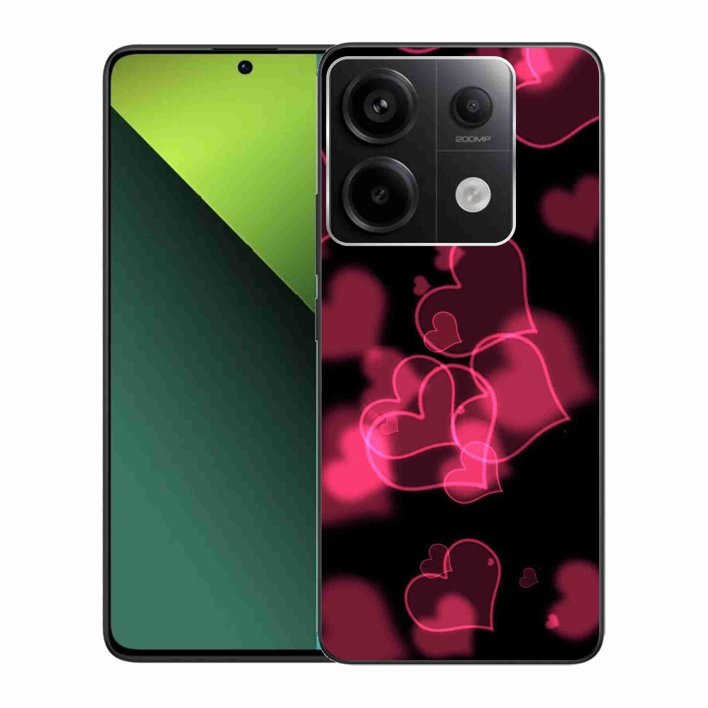 Gél borítás mmCase a Xiaomi Redmi Note 13 Pro 5G/Poco X6 5G számára - piros szívek