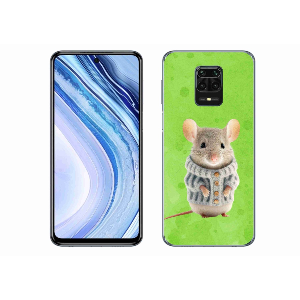 Gél borítás mmCase a Xiaomi Redmi Note 9S-hez - egér pulóverben