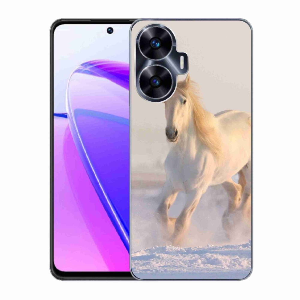 Gél tok mmCase a Realme C55 készülékhez - ló a hóban