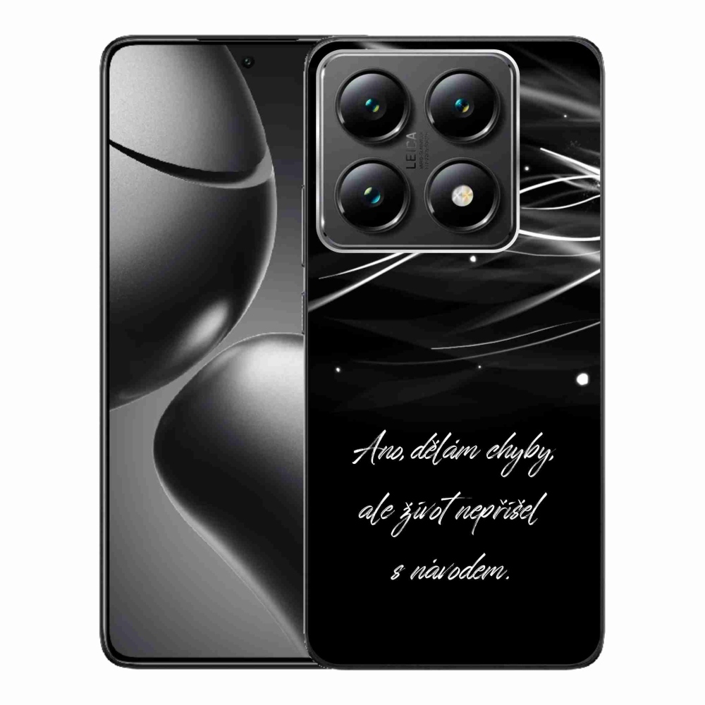 Gél borítás mmCase a Xiaomi 14T Pro számára - idézem fekete háttérrel
