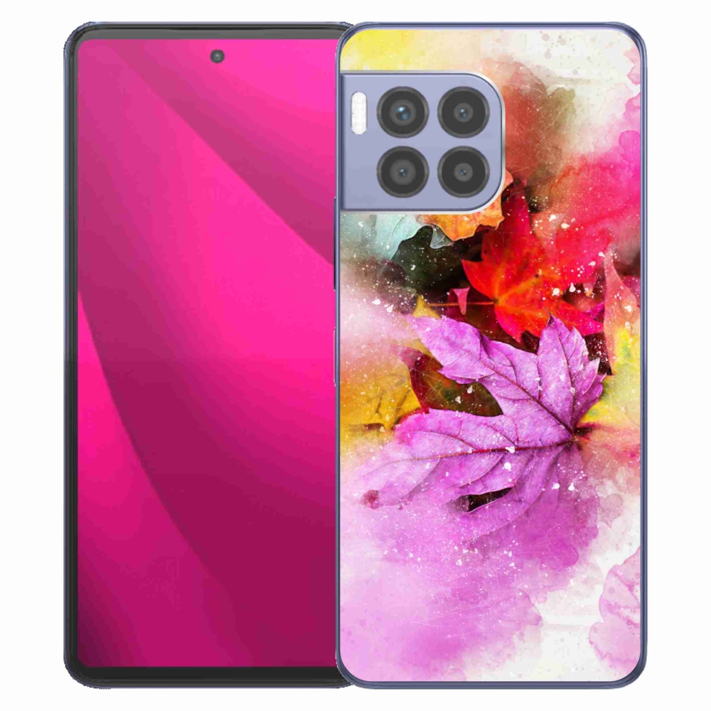 Zselés borítás mmCase a T-Mobile T Phone 2 Pro készülékhez - színes levelek