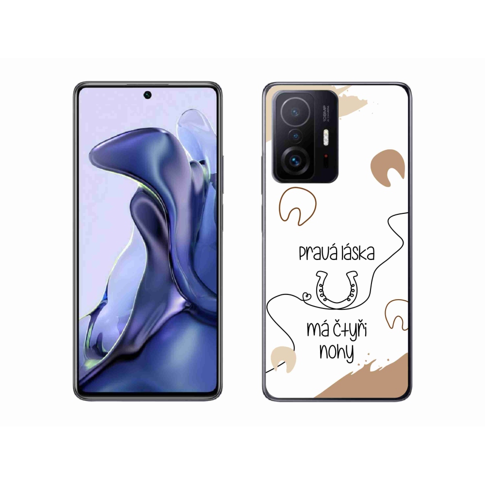 Gél borító mmCase a Xiaomi 11T-hez - ló motívum fehér háttérrel