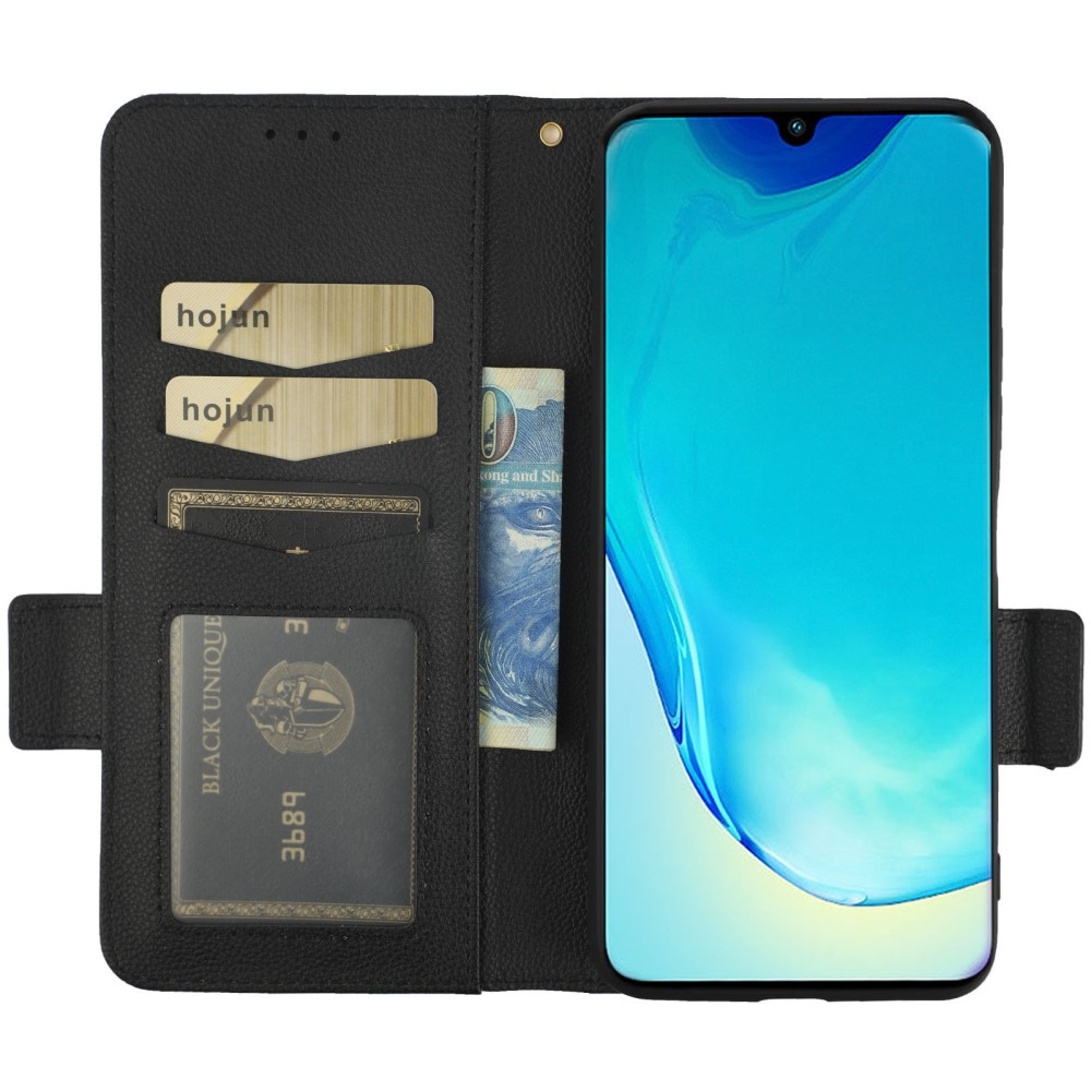 Tárcás könyv tok a Vivo X80 Lite-hoz - fekete