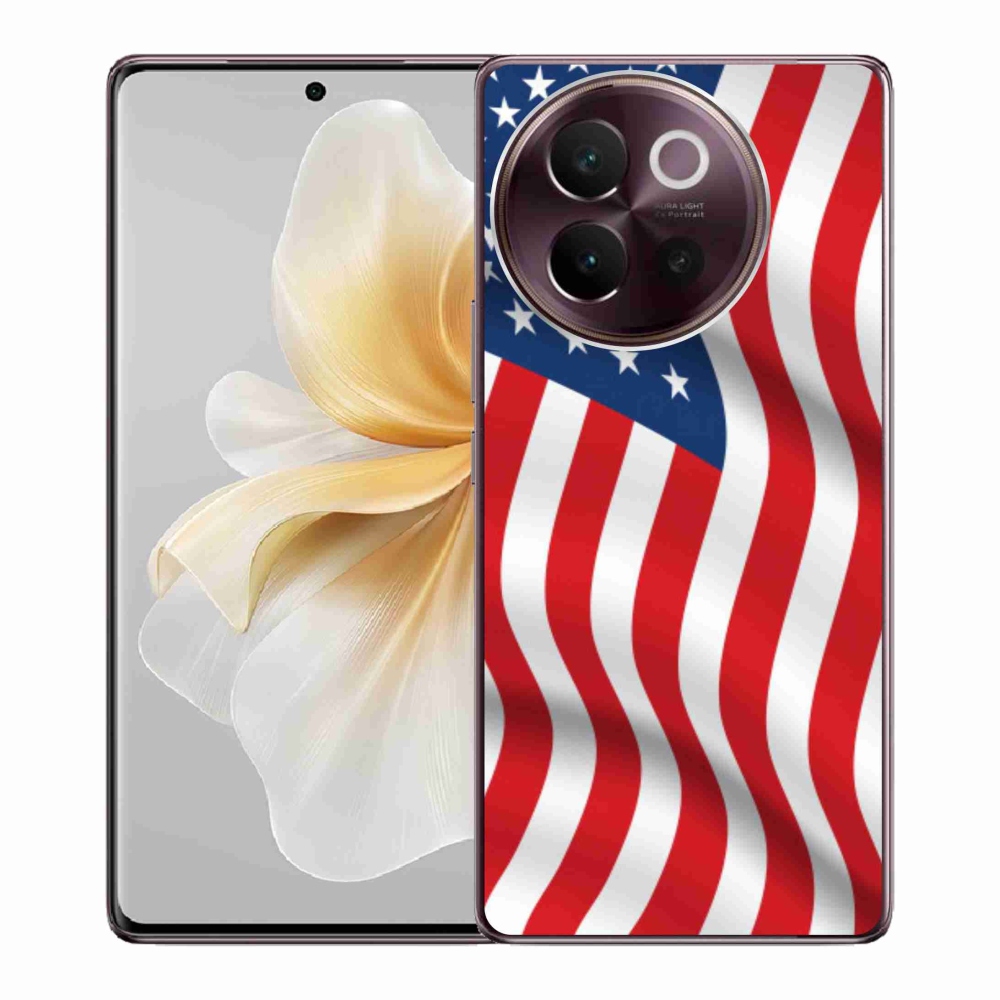 Gél borító mmCase a Vivo V40 Lite 5G számára - amerikai zászló
