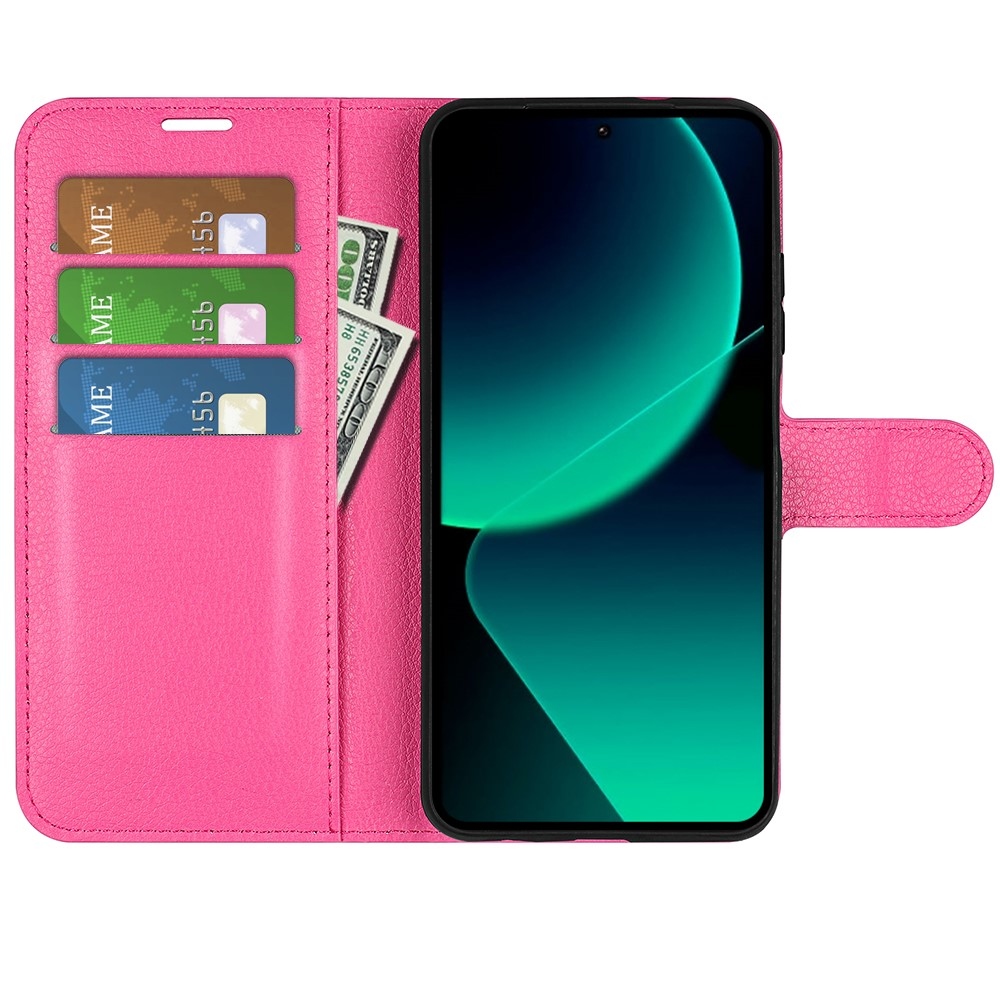 Litchi könyv tok Xiaomi 13T/13T Pro - rózsa
