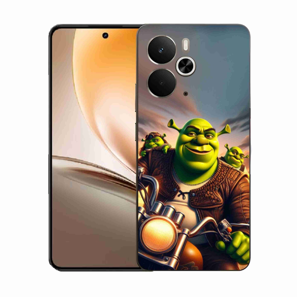 Gél borítás mmCase a Realme 14 5G-hez - Shrek egy motorkerékpáron