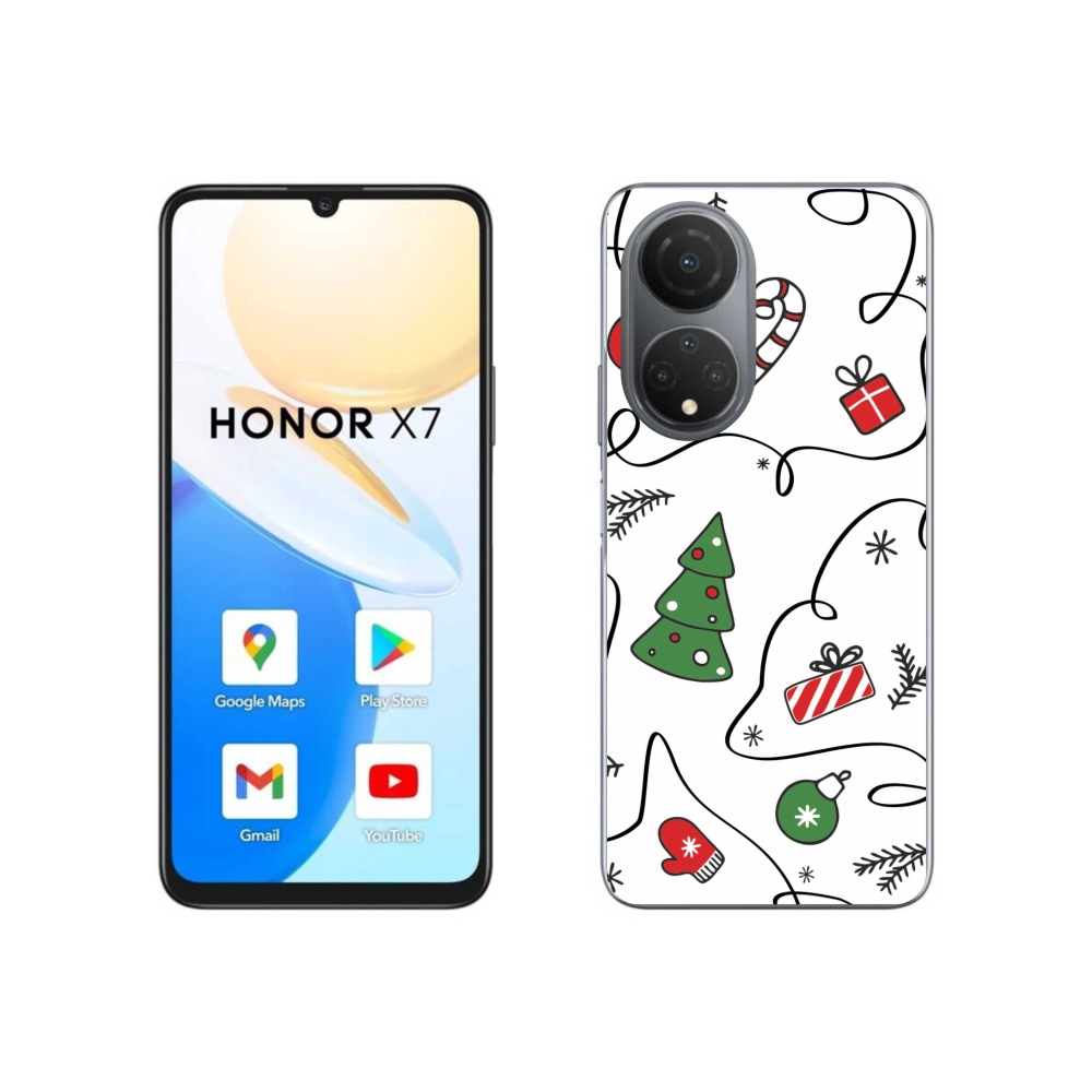 Gél borító mmCase a Honor X7 készülékhez - karácsonyi motívumok