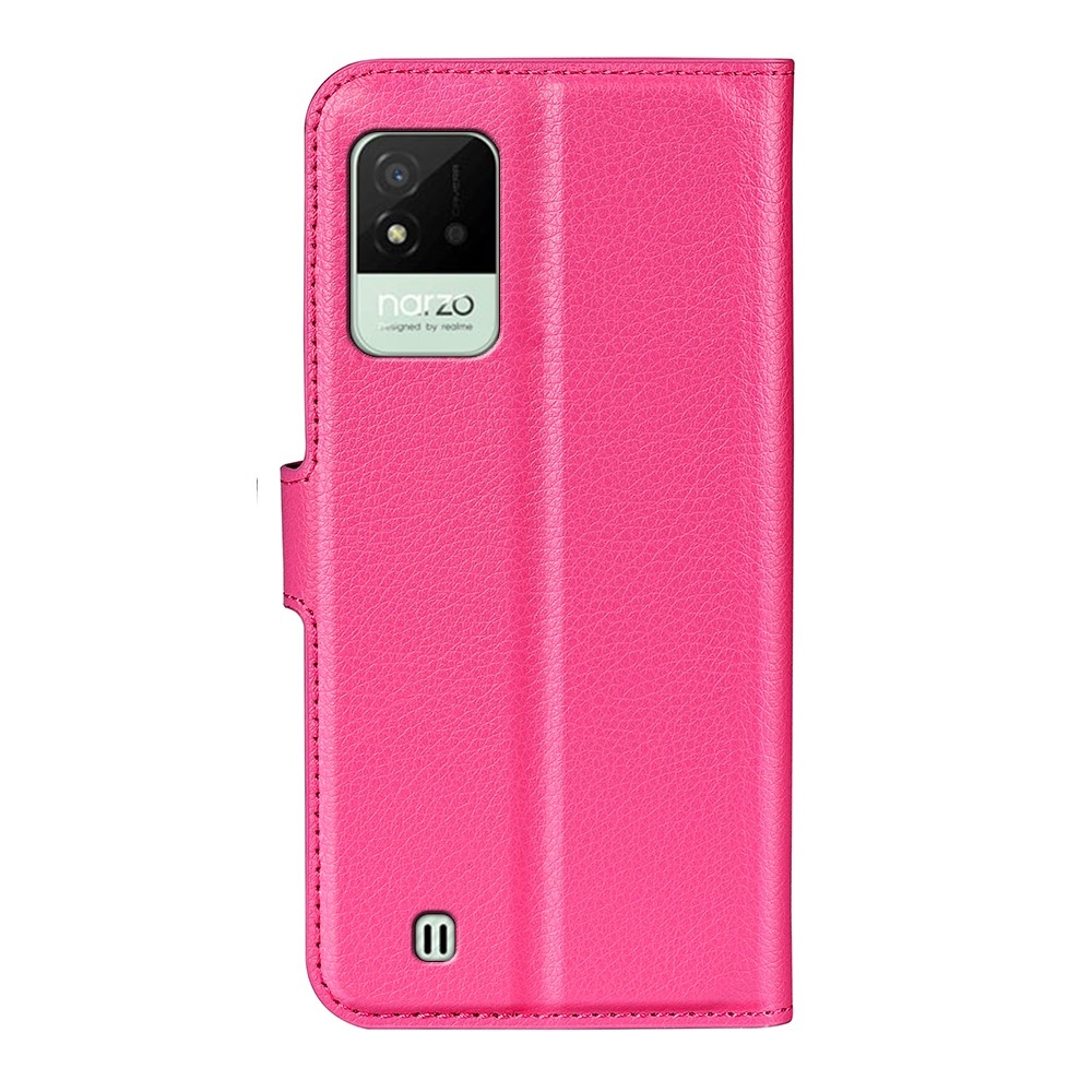 Litchi könyvtáska a Realme Narzo 50i készülékhez - rózsaszínű