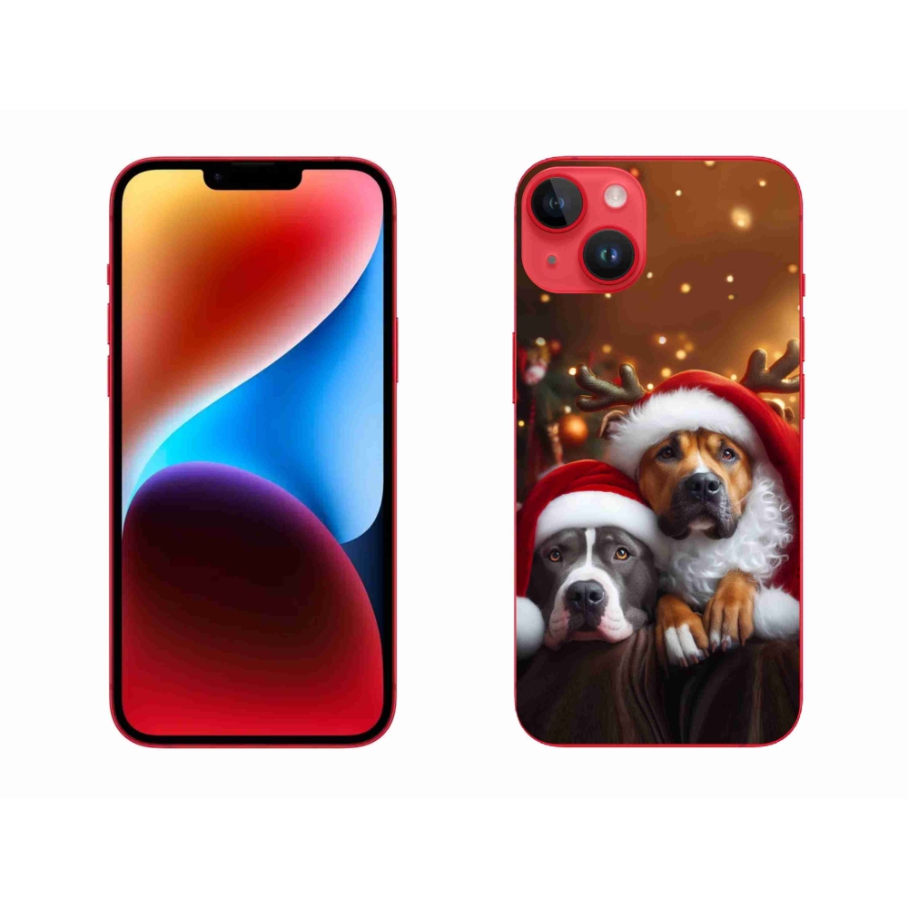 Gél borítás mmCase iPhone 14 Plus készülékhez - Karácsonyi kutyák