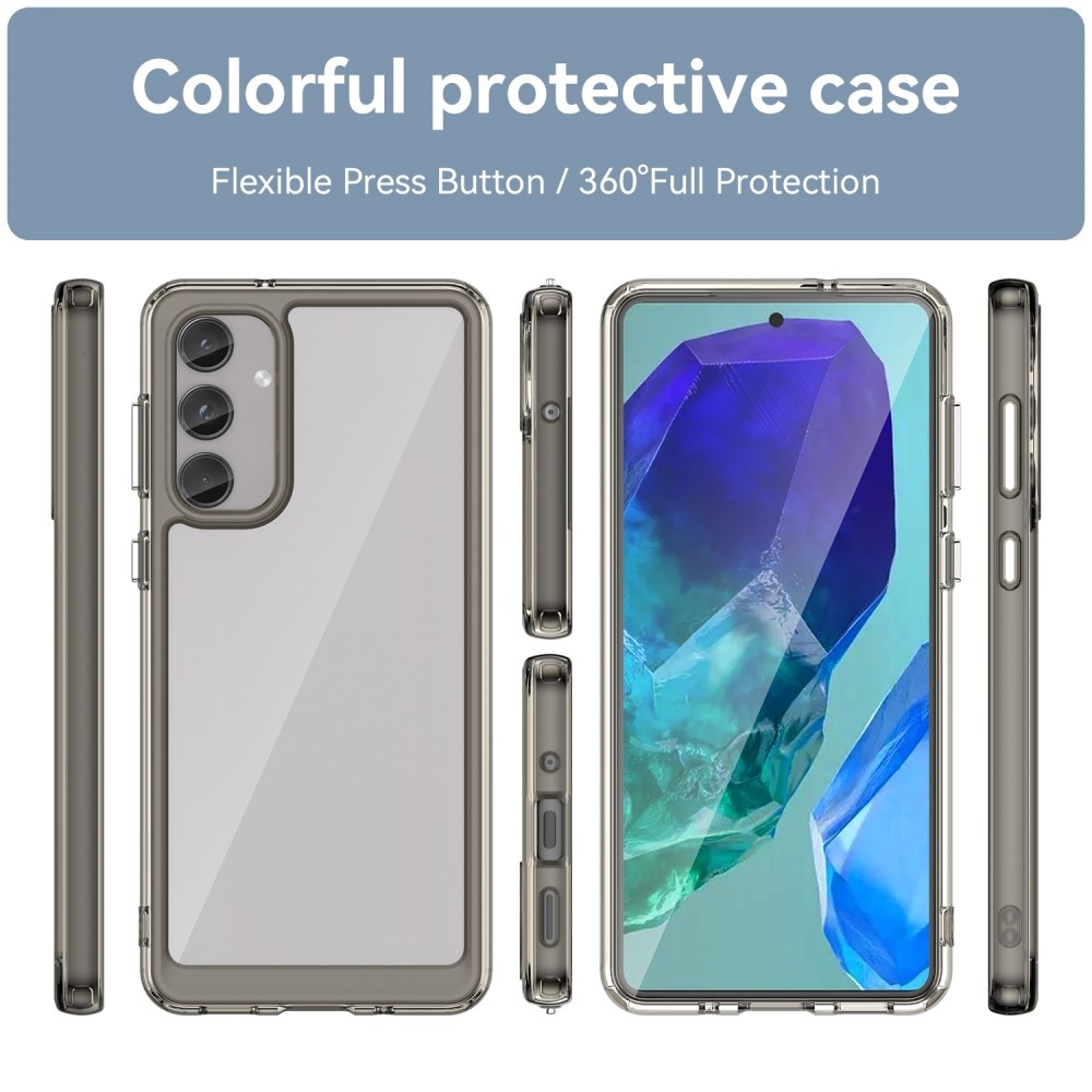 Gél tok fix hátlappal Samsung Galaxy M55 5G készülékhez - szürke