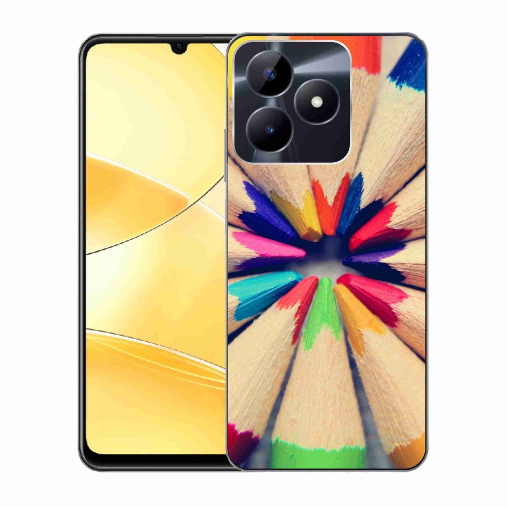Gél borító mmCase a Realme C51/C53 készülékhez - zsírkréták