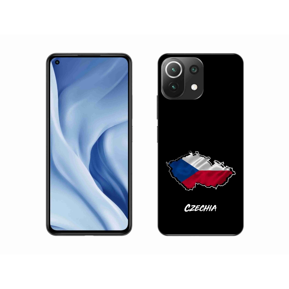 Gél borítás mmCase a Xiaomi 11 Lite 5G NE - Csehország fekete háttérrel