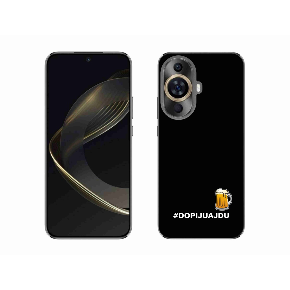 Gél borító mmCase a Huawei Nova 11 - sör motívum 1 fekete háttérrel