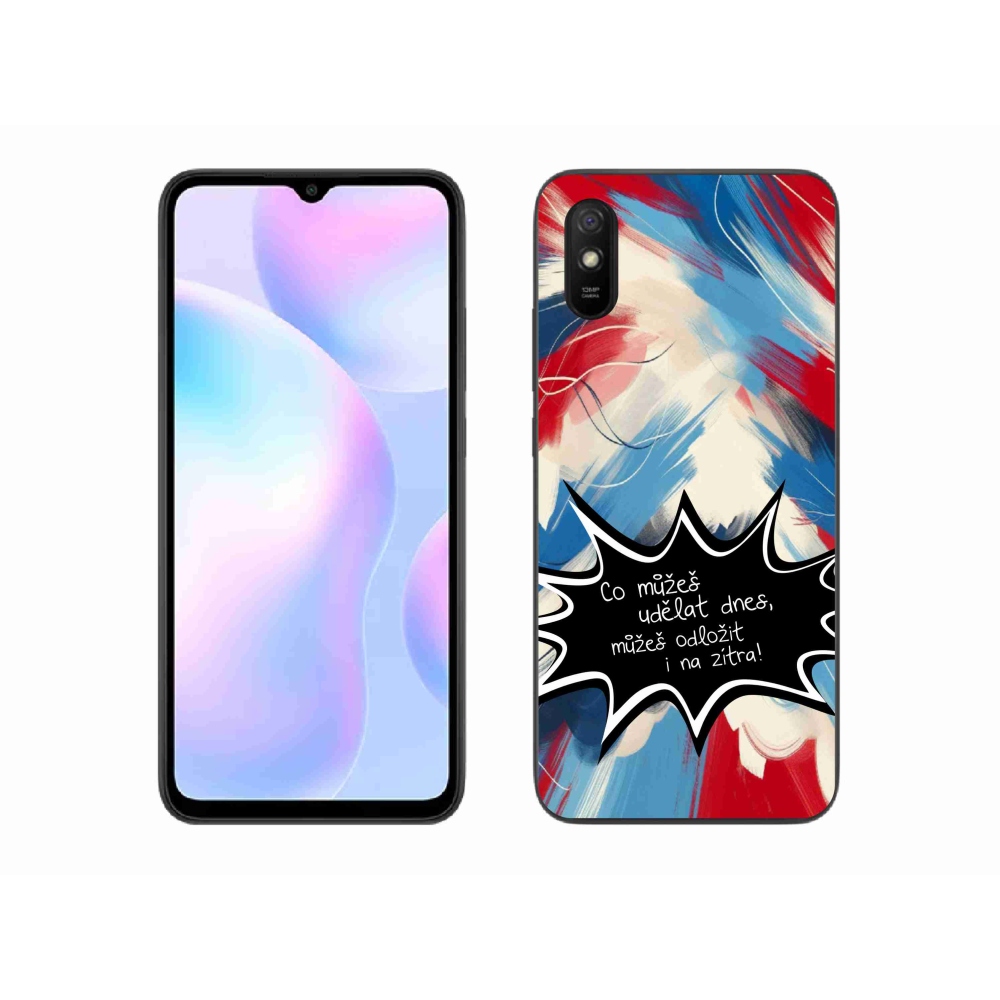 Gél borító mmCase a Xiaomi Redmi 9AT-hoz - vicces szöveg 9 fekete háttérrel