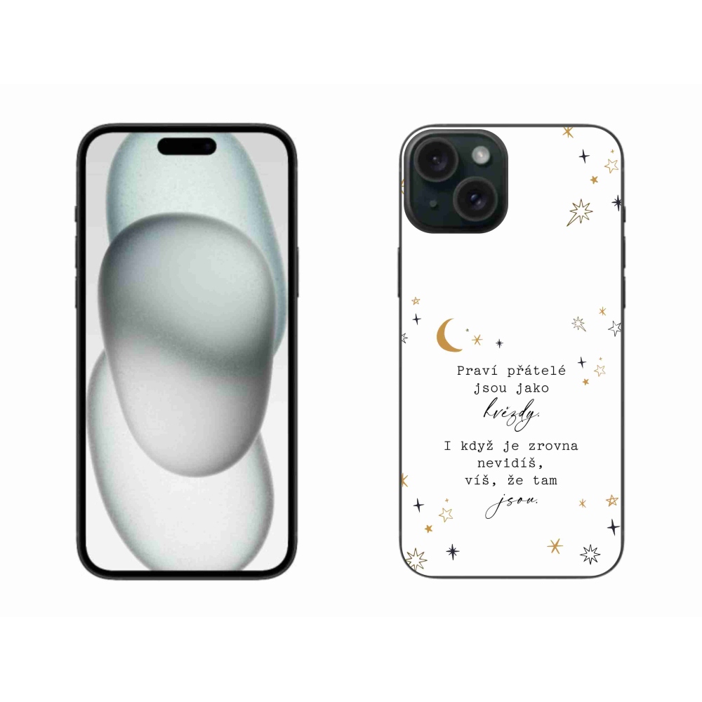 Gél borítás mmCase iPhone 15 Plus készülékhez - idézet 6 fehér háttér