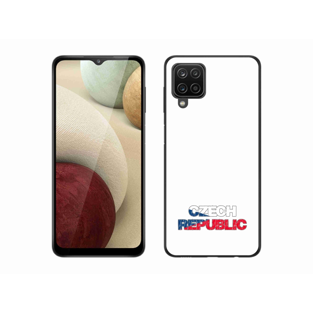 Gél borítás mmCase Samsung Galaxy A12 - Csehország fehér háttérrel