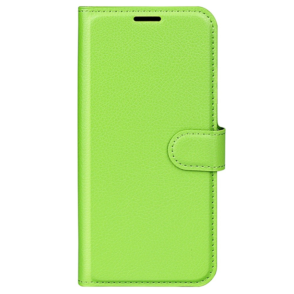 Litchi könyv tok Samsung Galaxy S24+ készülékhez - zöld