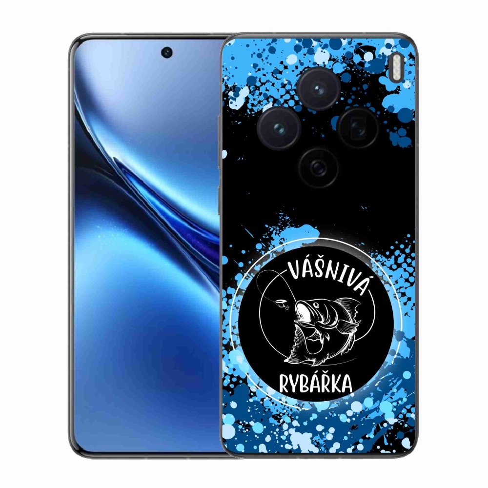 Gél borító mmCase a Vivo X200 5G készülékhez - szenvedélyes halász fekete háttérrel