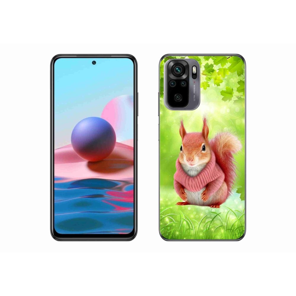 Gél borítás mmCase a Xiaomi Redmi Note 10S-hez - mókus pulóverben